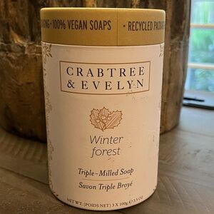 Crabtree & Evelyn Winter Forest Vegan Soap - Cream and Gold